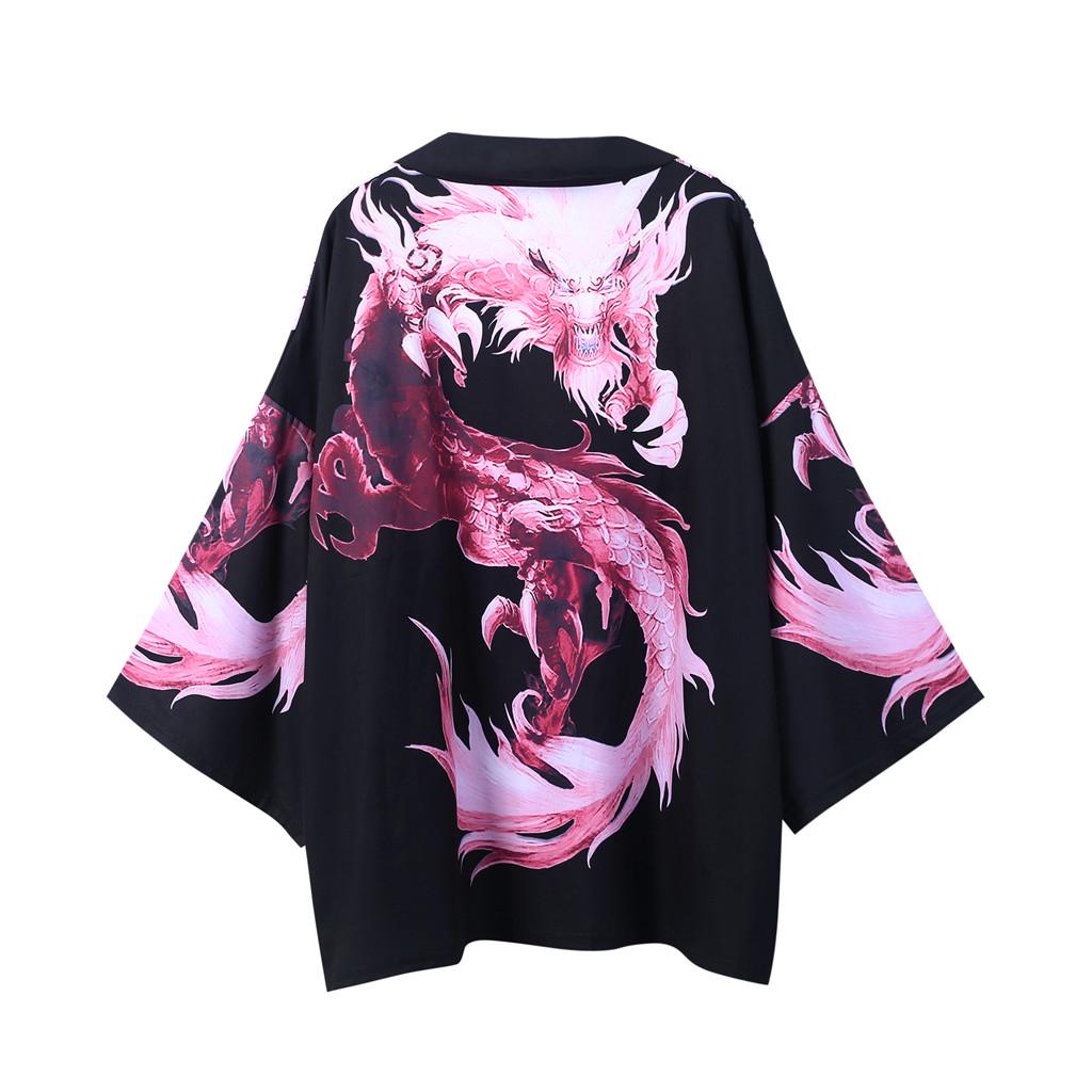 Sommer japanischer Kimono mit fünf Spitzenärmeln für Herren und Damen, Umhangjacke, Top-Bluse