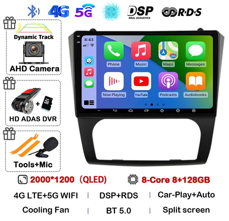 Android 14 Carplay+Auto WIFI+4G BT Car Radio Stereo For Nissan Altima Teana 2008 2009 2010 2011 2012 Multimedia Video Player GPS