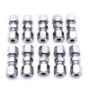 10pcs Universal Brake Line Union Fittings Straight Reducer Compression Kits Connector 3/16" OD Hydraulic Brake Lines Pipe Car