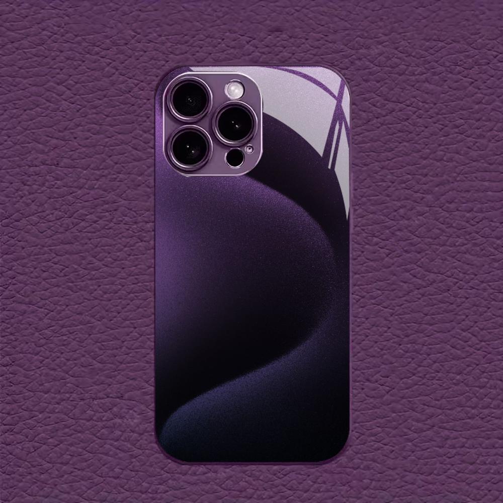 Sleek Purple Black Fluid for coque iphone for iphone 17 case Fashion Case fundas Glass for iPhone 17 16 15 14 13 12 pm Pro Plus