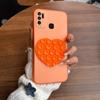 Heart Shape Suction Cup Phone Case for Vivo Y50,Y30 4G Semi Transparent Matte Shockproof Soft TPU Cover