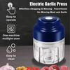 Rechargeable Electric Garlic & Vegetable Chopper - Cordless Mini Food Processor with 6 Blades for Onion,Nut,Herb, 320ml Capacity