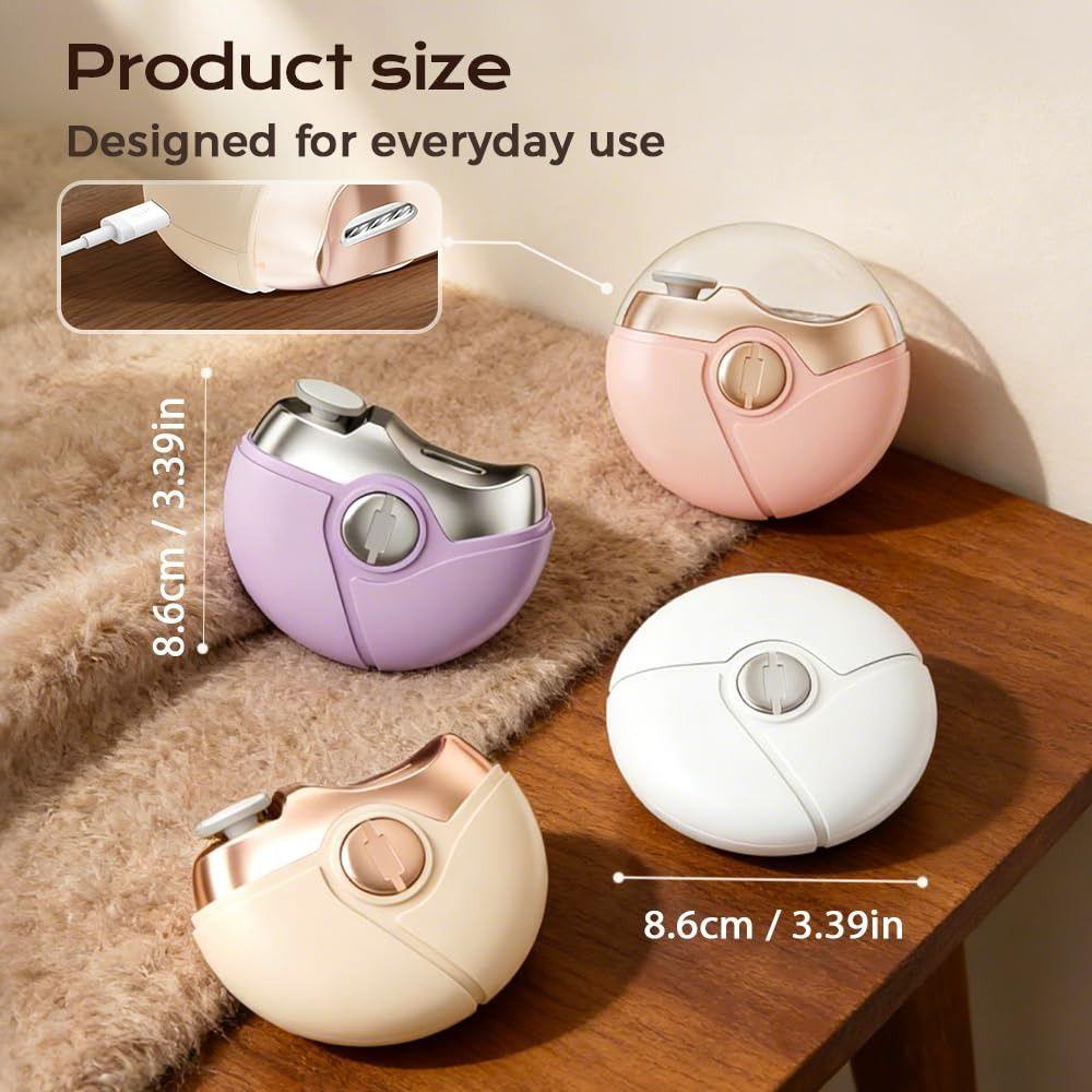 2 Speeds Adjustable Electric Polishing Nail Clippers Dual-Speed Quiet Electric Toenail Clippers Rechargeable One-Hand Operated