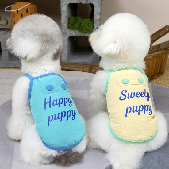 Hunde Kühlweste für kleine und mittlere Hunde Weich Atmungsaktiv Sommer Hundekleidung Niedliche Spaghettiträger Ärmellos Welpenkleidung