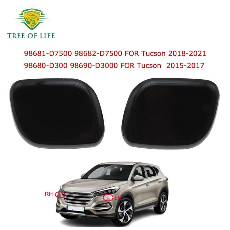 For Hyundai Tucson 2015- New Front Bumper Headlight Headlamp Washer Nozzle Sprayer Cleaning Jet Cover Cap High-Quality