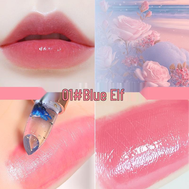 DJDJ Color-Changing Petal Jelly Lipstick: Moisturizing, Long-Lasting, Temperature-Adaptive, Floral Scent, No-Transfer.