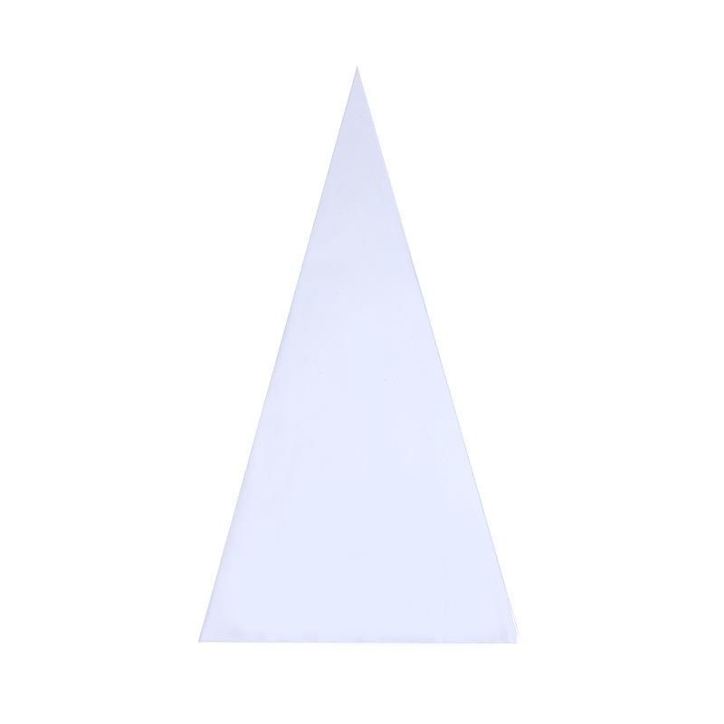 Popcorn Cone Packaging: Triangle Transparent Candy Bags with Ties, 100-Piece Pack.