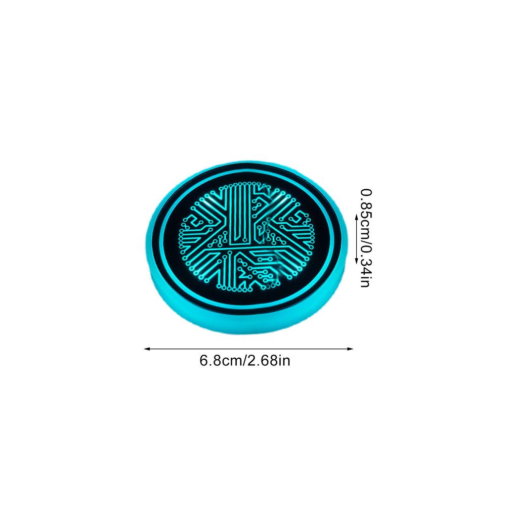2pcs Car LED Luminous Water Coaster USB Charging Auto Cup Anti-skid Pad Car Atmosphere Light Cup Pad for Car Interor Cup Holder