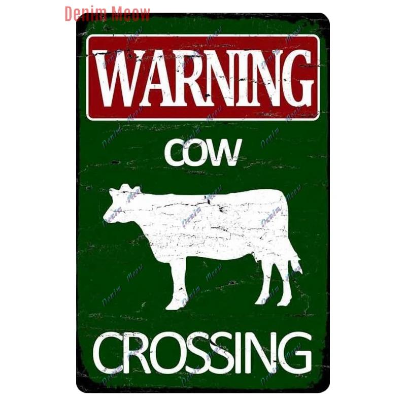 Vintage No Parking Metal Sign, Caution Metal Poster, Warning Slow Down Road Sign, Private Road, Home Decor, WY263