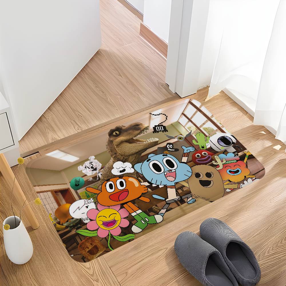 Game The A-Amazing World Of G-Gumball Bathroom Mat Non-Slip Laundry Room Mat Laundry Decor Balcony Child Living Room Toilet Rug