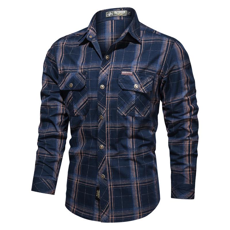 Men 'S Cotton Long -Sleeved Shirt