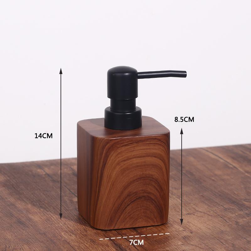 Walnut Grain Press Hotel Hand Sanitizer Bottle Shower Gel Shampoo Lotion Bottle Home Press Soap Dispenser Bathroom Accessories
