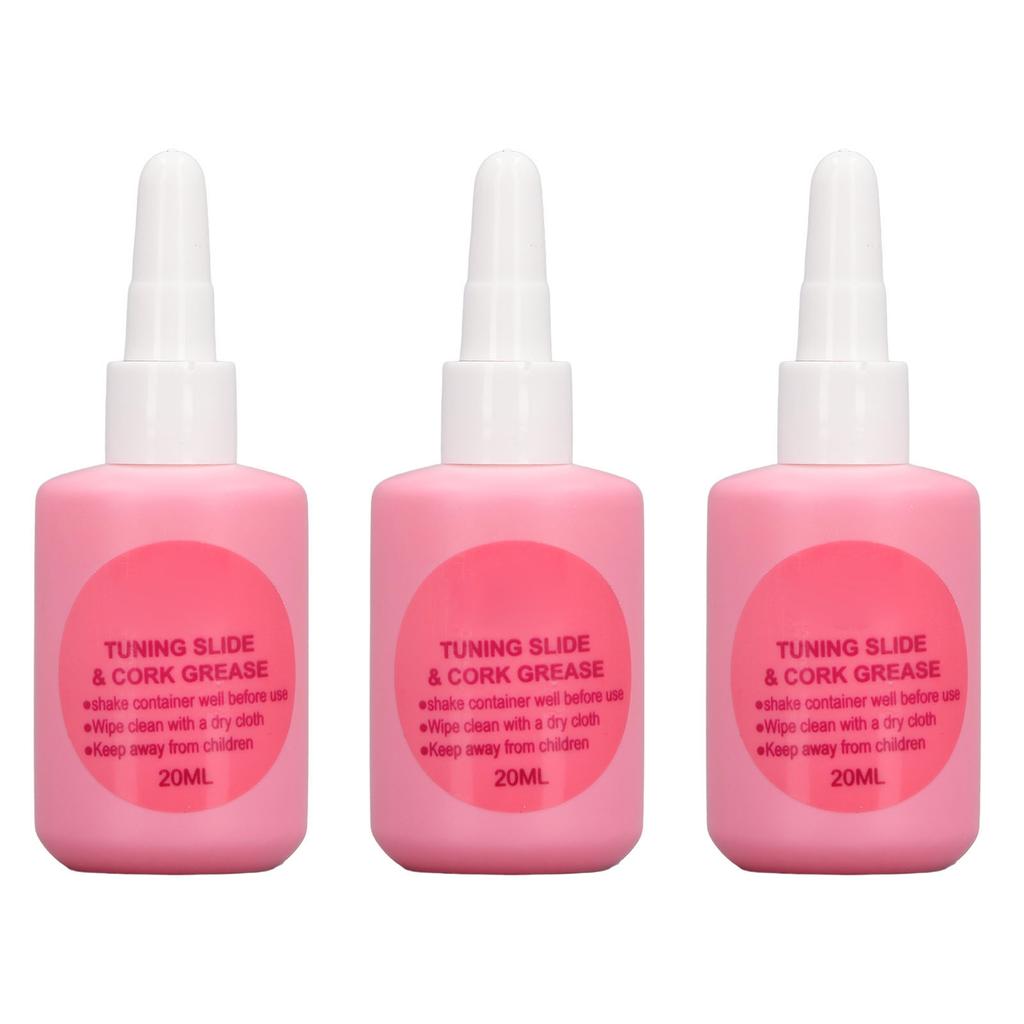 3Pcs Brass Instrument Lubricant Slide Grease Odorless Rustproof Trumpet Valve Oil 20ml