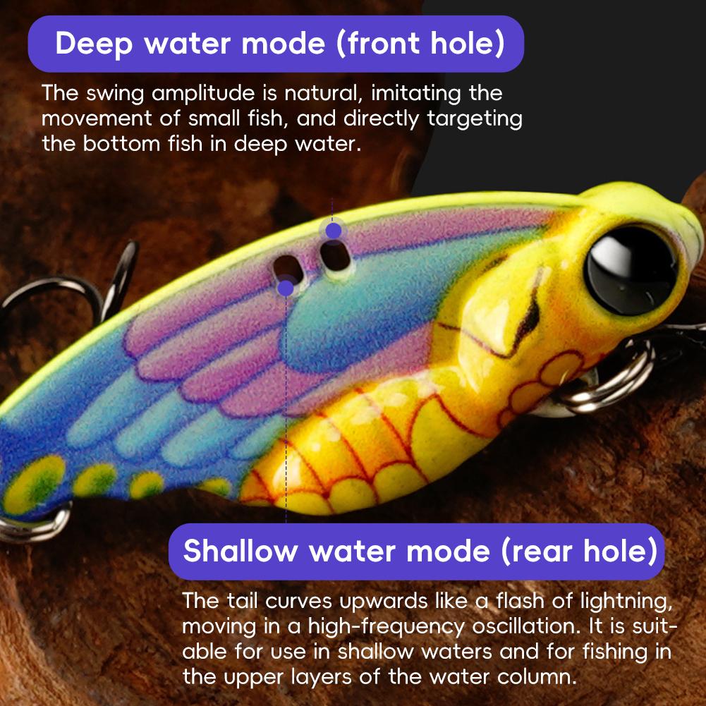 1PC 8G/14G Lure Bionic Butterfly Metal VIB Bait Long Casting Sinking Hard Bait For Bass Snakehead