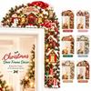 Corner Design Xmas Door Topper Festive Theme Reindeer Wall Decoration  Party Supplies