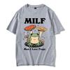 Lustige MILF Mann Ich Liebe Frösche Meme Grafik T-Shirts Humor Froschliebhaber T-Shirts Herren Damen Mode Sommer Kurzarm T-Shirt