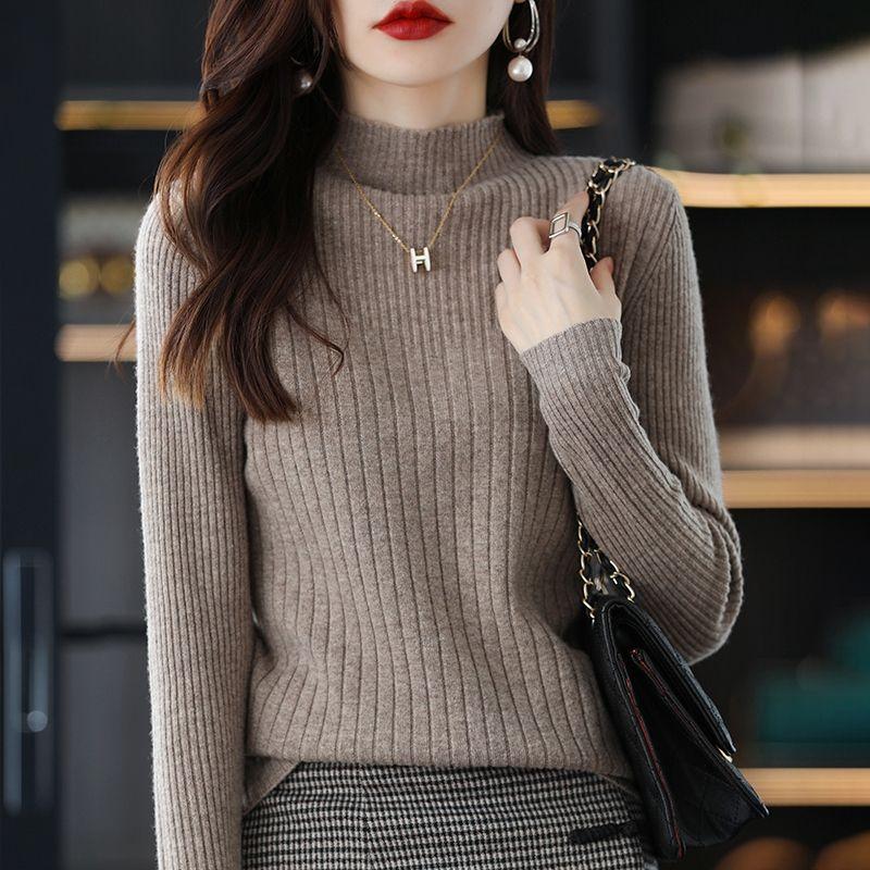Plus-size Women Turtleneck Sweaters Autumn Winter Elasticity Tops Slim Women Pullover Knitted Sweater Jumper Soft Warm Pull S-2XL