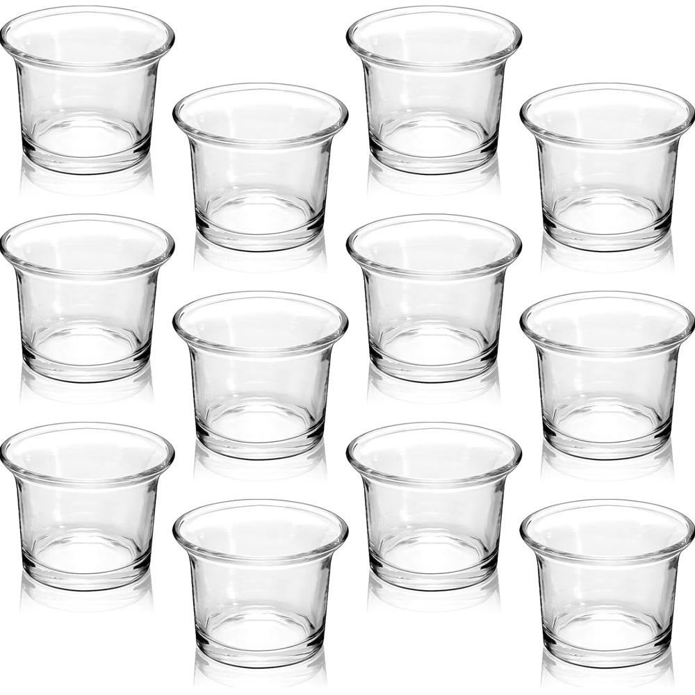 Glass Votive Candle Holders,Glass Tealight Candle Holder,Tea Light Candle Holder Glass Tea Lights Holders,Clear Glass Tea Light 6 Pcs