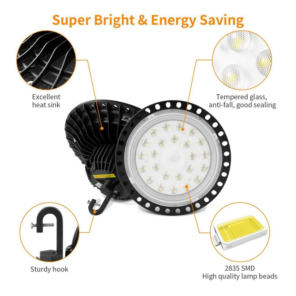 UFO High Bay Light Waterproof LED Garage Floodlight High Brightness Industrial Plant Lighting Lamp