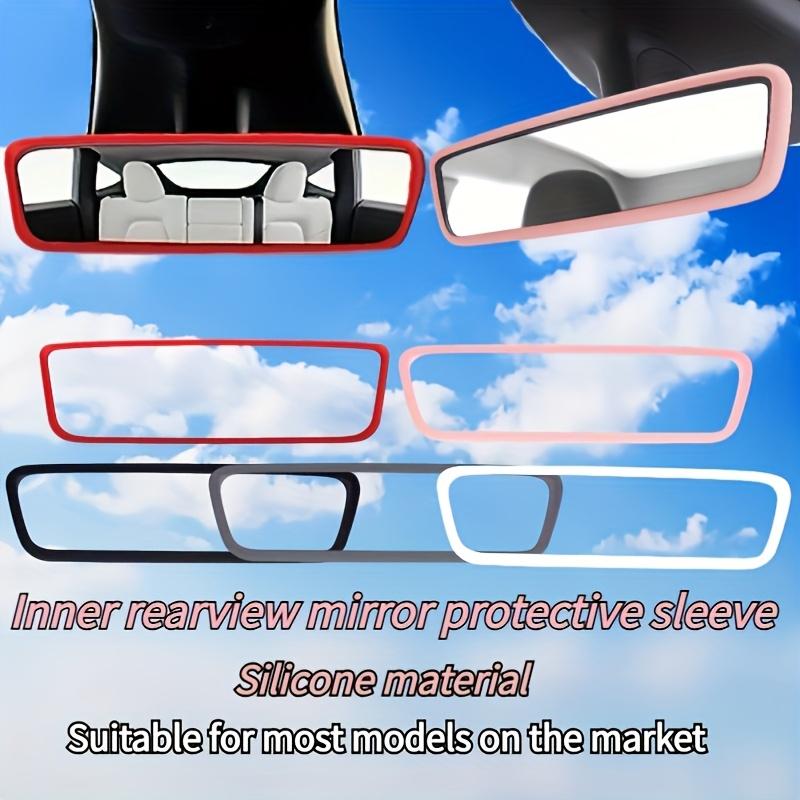 1Pc Suitable For Tesla Rearview mirror silicone cover Model 3/Y car rearview mirror protective frame silicone decoration