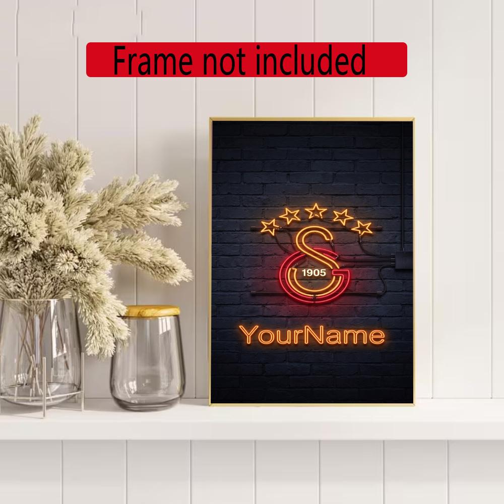 Galatasaray Personalized Name Round Diamond Painting Kit Diamond Embroidery Painting Rhinestones Mosaic Frameless Handwork Decoration Arts