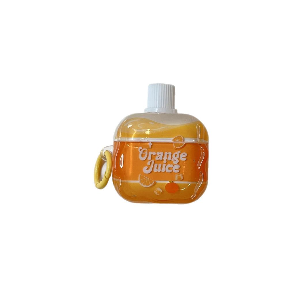 Creative Orange Juice Drink Suitable for AirPods1 Apple Bluetooth Wireless Earphone Case 1/1st Generation Pro1 Protective Case Female
