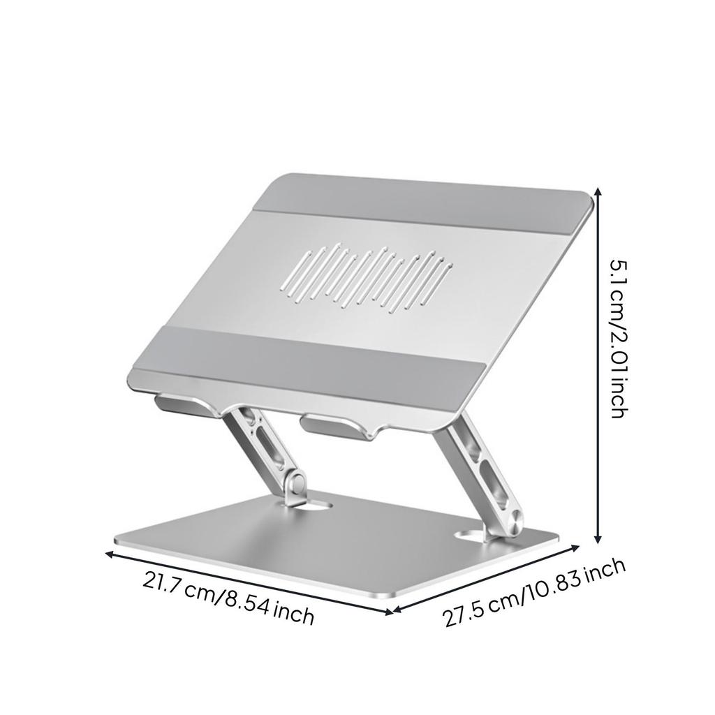 Laptop Rack with Doubletwin-Bracket Support Metal Desktop Stand