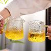 Shangqi High Borosilicate Glass Hammered Gongdao Cup Tea Pitcher (450ML, Set of 2)