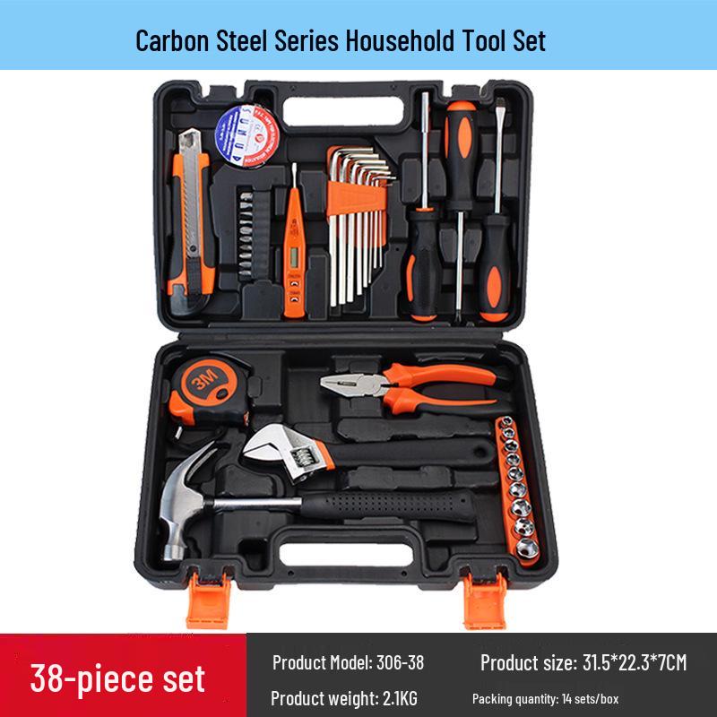 Carbon Steel Hand Tool Kit for Home, Vehicle, and Auto Repair