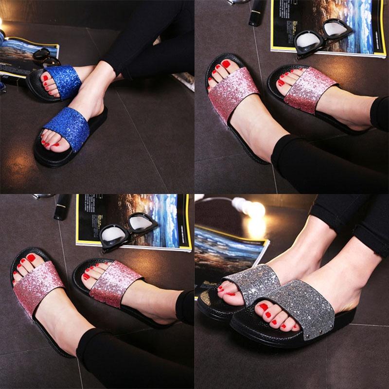 Luxurious Women Sandals Slippers With Glitter Platform For A Timeless Fashion Statement