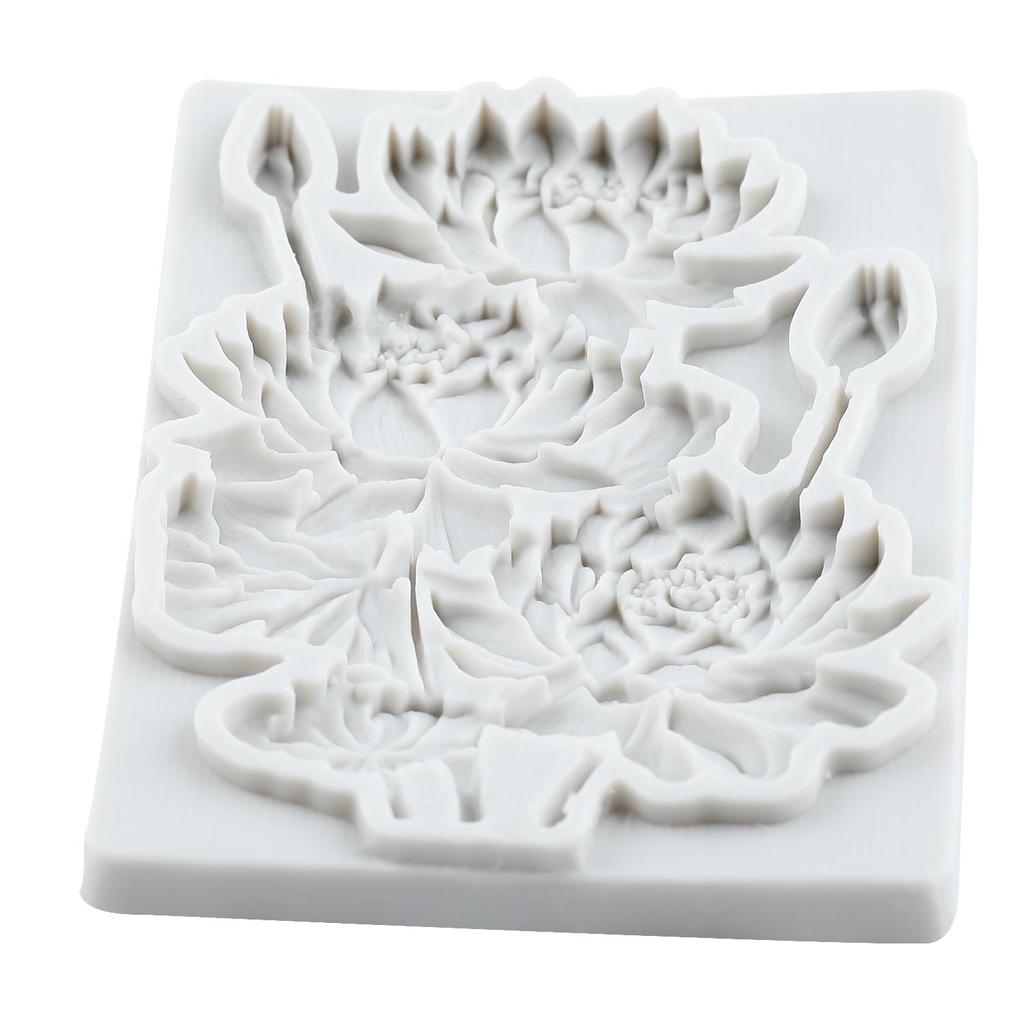 Silikonová forma Lotus Forma na fondán s lotosovým květem Nástroje na zdobení dortů Topper na cupcake Cukroví Pryskyřice Hlína Čokoláda Gumpasta Forma