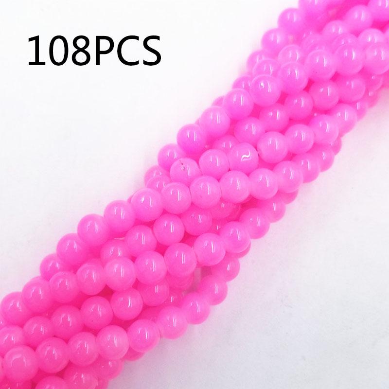70/108pcs 8mm Glass Loose Beads DIY Handmade Accessories for Bracelet Necklace  Jewelry Making