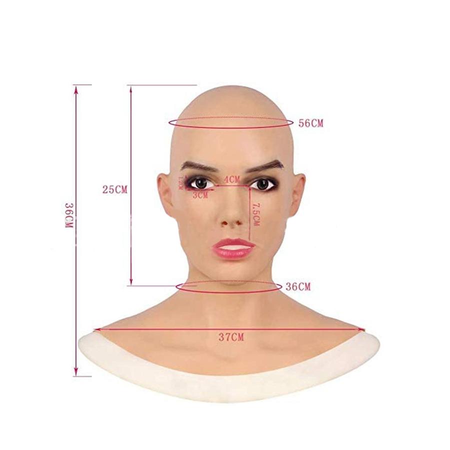 Latex Head Cover Female Cosplay Drag Queen Halloween Easter Fancy Party Headgear