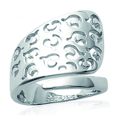 Silver Ring 'Choreography' Silver (rhodium) - 20 Mm