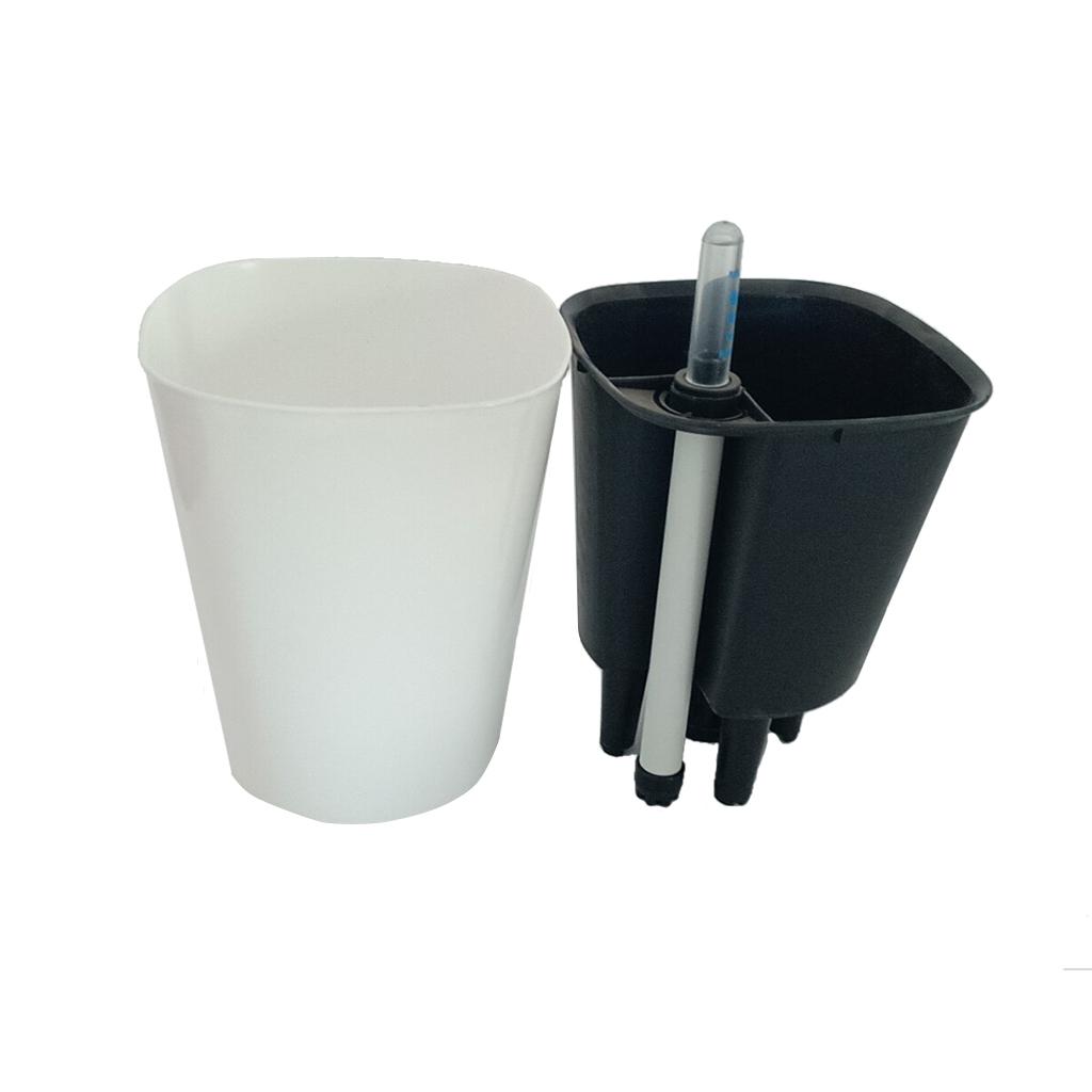 Plastic Plant Pot Self Watering Flower Pot Multifunctional Water-Absorbing Flowerpot with Drainage Holes for Home Garden Supplie