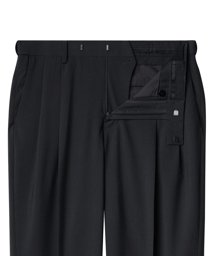 MUSINSA STANDARD [Cooltandard] Real Wide Hidden Banding Slacks [Gray]