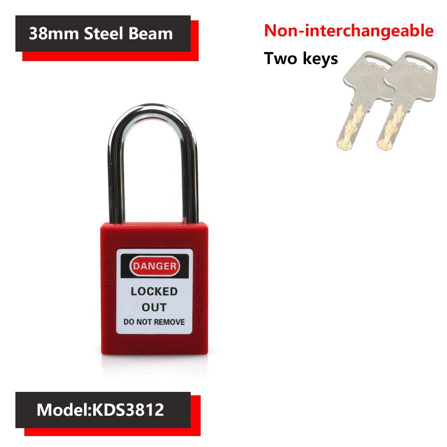 38mm Industrial Safety Padlock LOTO Lockout Nylon Engineering Shackle Personal Energy Lockout Direct Multiple Specifications 6