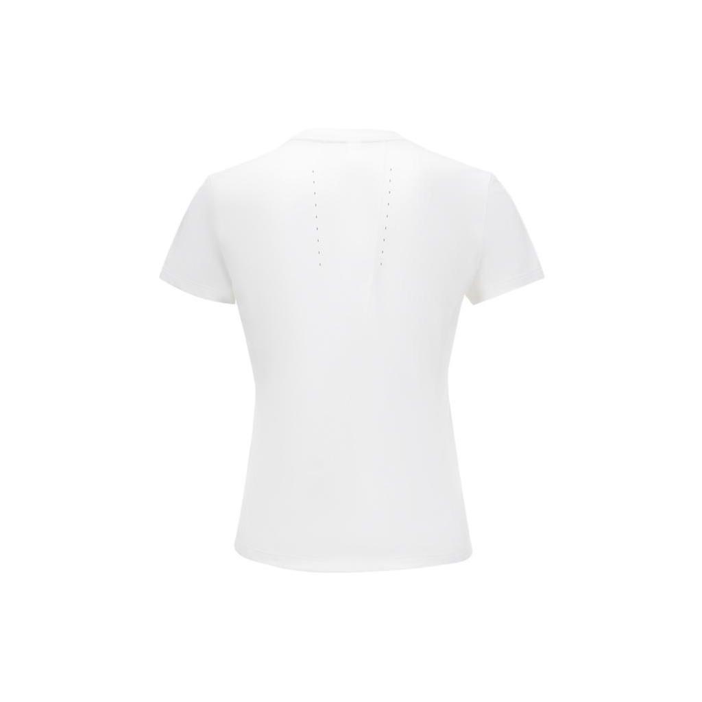 Reebok SS23 Logo Print Solid Crew Neck Casual Tee Women Tops White 23RCS412W100