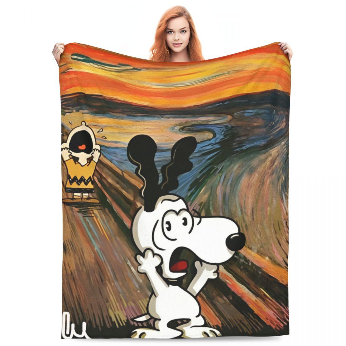 

Blanket Soft Street Trend Plush Throw Blanket A Peanuts For Couch Chair Sofa Bed Travel Office Flannel Bedspread Bed Cover 30x40in