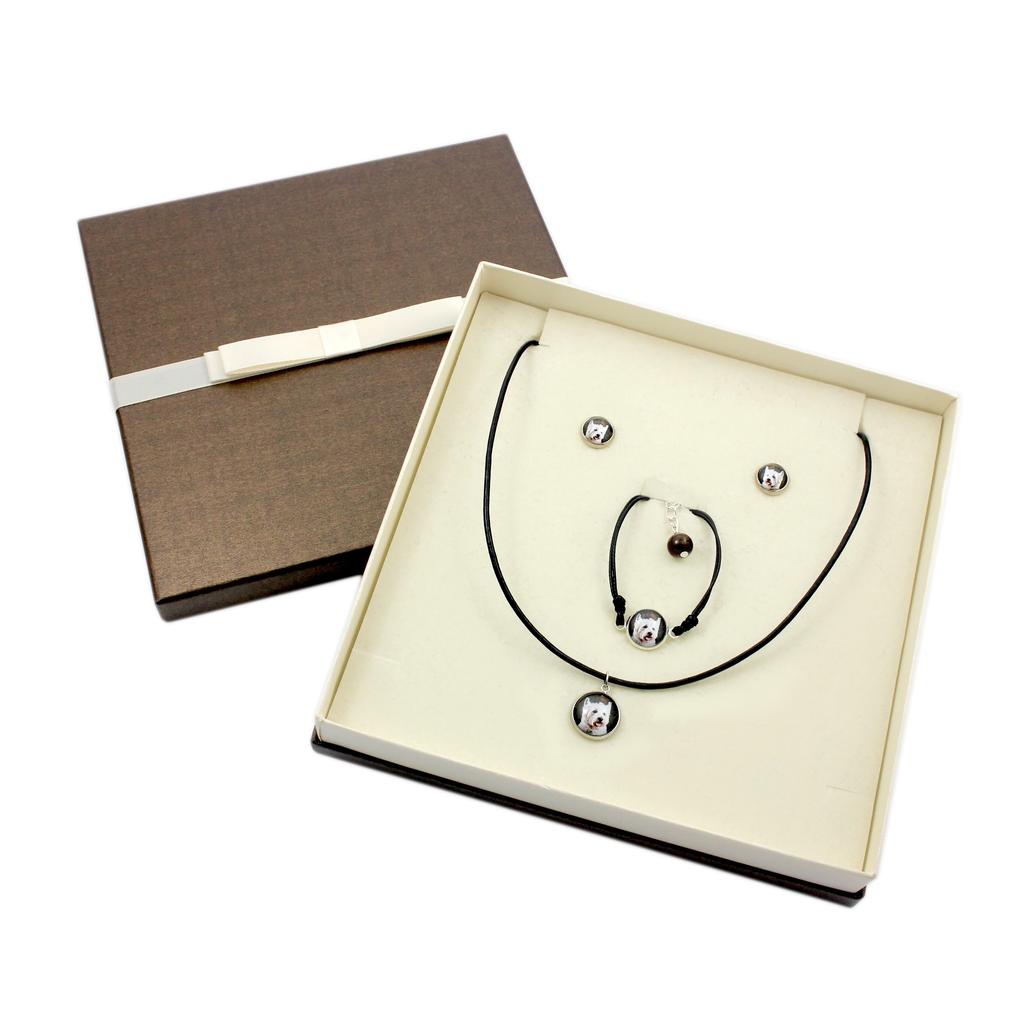 West Highland White Terrier, Westie, Westy – A set of jewelry in a box, necklace | Art-Dog