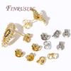50Pcs/Lots Ear Locking For Studs Earing Plug 14K Gold Plated Earring Backs Stopper Supplies For Jewelry,DIY Earring Accessories