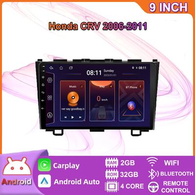 Android Carplay Honda CRV 2006-2011 için Araba Radyo Multimedya Video Oynatıcı GPS Navigasyon WIFI 2 + 32 GB