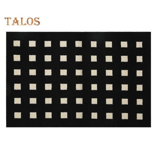 

Кухонные тканые коврики из ПВХ для пола. Нескользящие моющиеся коврики. Устойчивый к пятнам коврик с подложкой из ТПР. Легкий черно-белый коврик для прихожей. 50x80cm чёрный