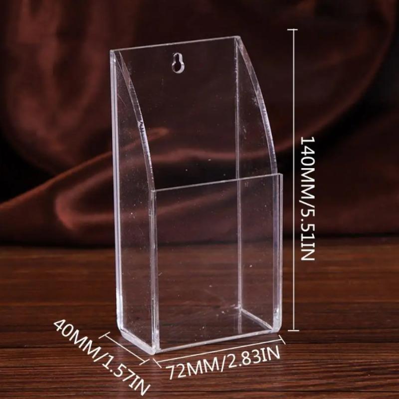 Case Acrylic Remote Control Holder Office Air Conditioner Makeup Brush Home Space Saving Transparent Wall Mounted Storage Box
