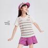 Girls' Striped Breathable Short-Sleeve T-Shirt