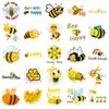 50 Pieces of Little Bee Stickers for Children Cartoon Animals Little Bee Kindergarten Reward Small Stickers Suitcase Stickers
