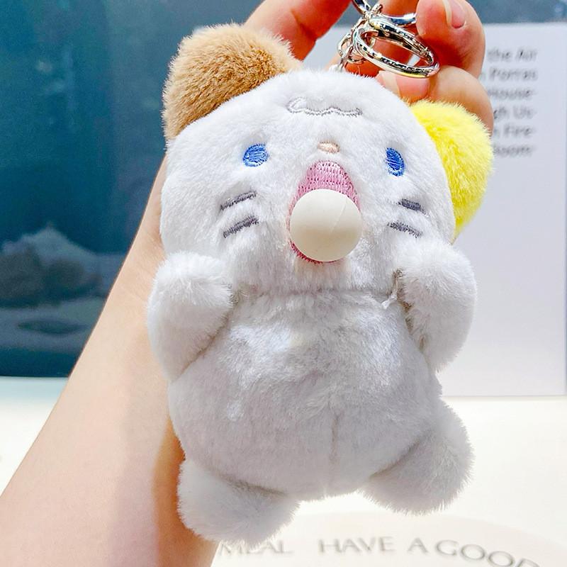Panda Rabbit Little Surprised Expression Spitting Bubbles Cartoon Plush Pendant