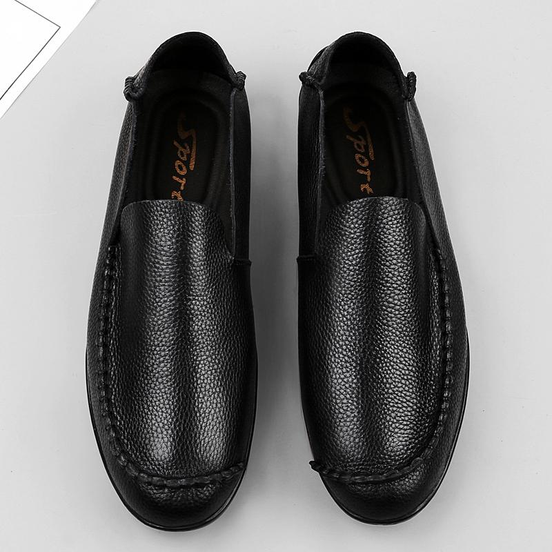 

Мужские лоферы из натуральной кожи с прошивкой, нескользящие, для бизнеса, свадьбы, офиса, повседневной носки, для улицы, мягкие, удобные, для вождения 45