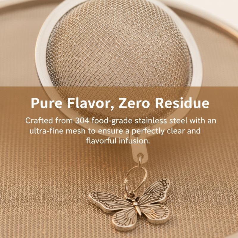 2Pcs Stainless Steel Tea Infuser Butterfly Bee Heart Plant Chain Tea Filter Mesh Ball Tea Strainer Coffee Herb Spice Diffuser
