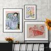 Abstract Figure Lines Stripe Girl Colorful Wall Art Canvas Painting Posters And Prints Hotel Bar Pictures For Living Room Decor